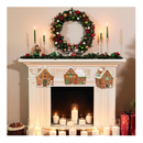 6.3 x 7.9 Inch Large 24 Pcs Christmas Cutouts and 12 Pcs Stickers for Kids Christmas Make a Gingerbread House Crafts DIY Xmas Cutouts Mini Christmas Paper Cuts for Classroom Bulletin Board Supplies