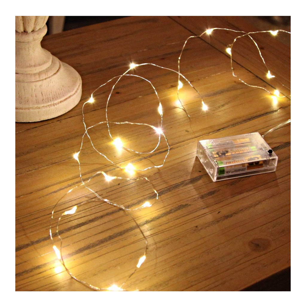 Led String Lights, Battery Powered Copper Wire Starry Fairy Lights, Battery  Operated Lights for Bedroom, Christmas, Parties, Wedding, Centerpiece,  Decoration (5m/16ft Warm White) 