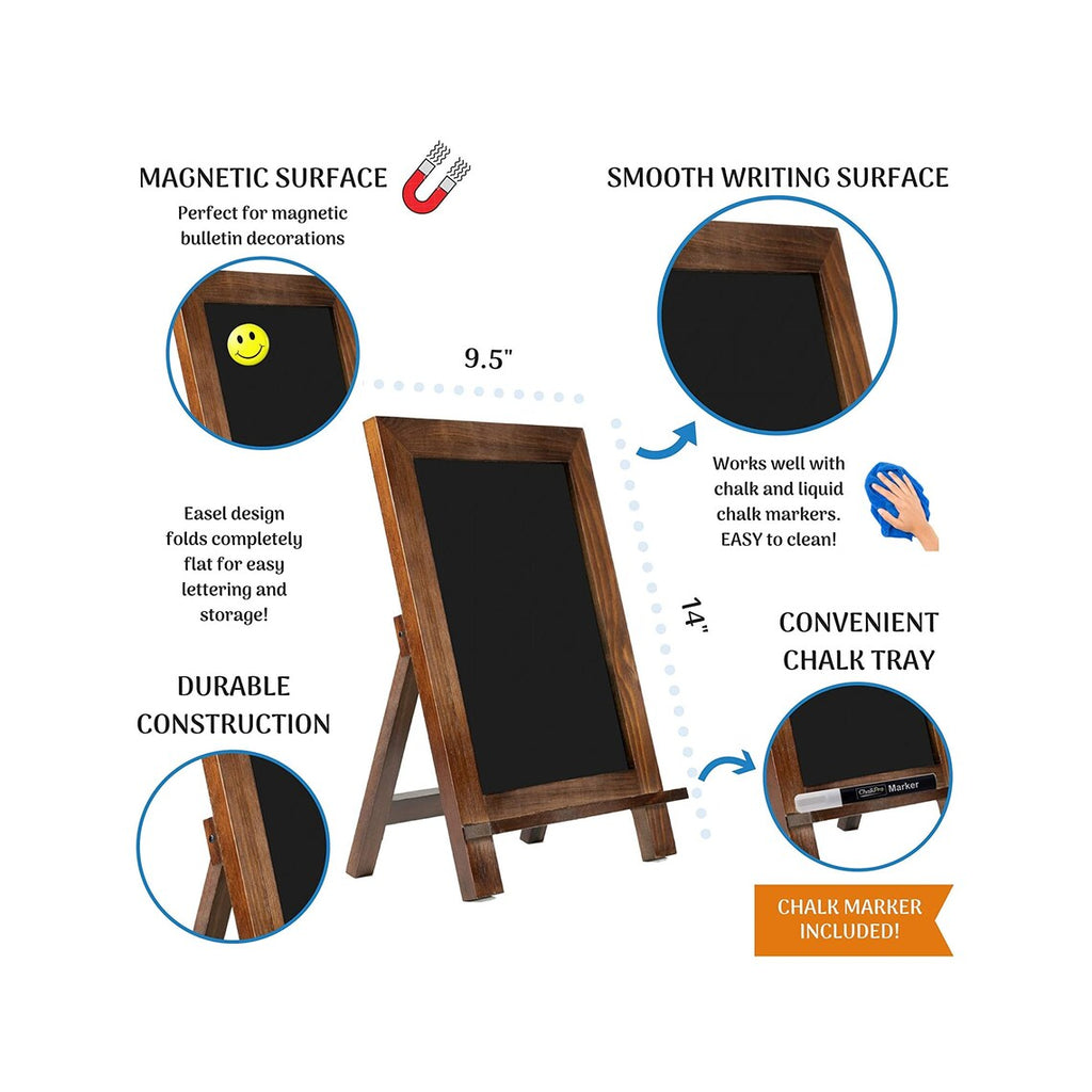 Chalkboard Sign Easel Stand Set