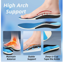 1 Pair Arch Support Inserts Women Men, Orthotic Inserts for Flat Feet, Plantar Fasciitis Insoles,