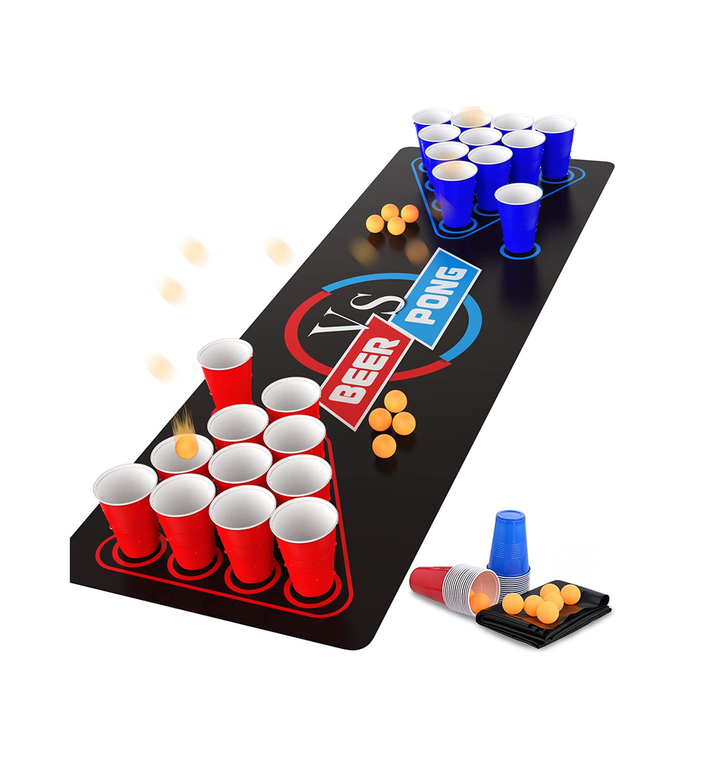 GOLDGE Beer Pong Table Mat Drinking Games for Adults Party Adult Games