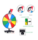 Hokut 12 inch Spinning Prize Wheel Heavy Duty Base with 10 Color Slots Tabletop Spinner Roulette Wheel for Carnival Trade Show Win Fortune Spin Games
