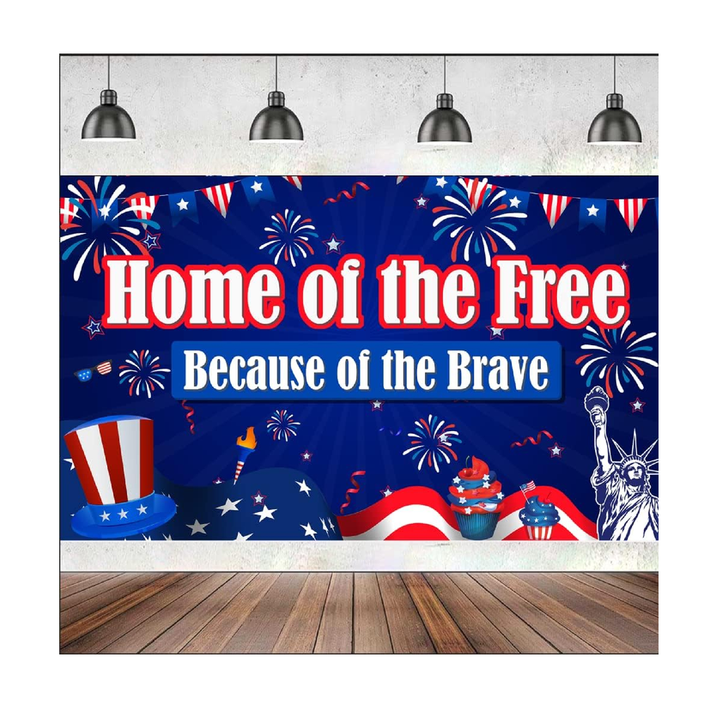 Large 71 X 43 4th of July Banner Fourth of July Banner Happy 4th of Ju