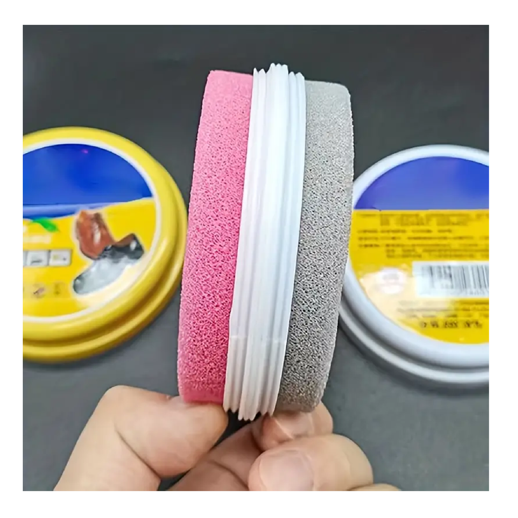 Sponge Brush & Shoe Wax - Multifunctional Shoe Polish Sponge & Leather