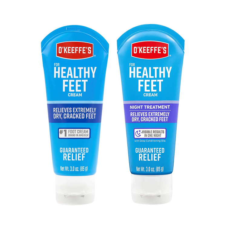 O'Keeffe's for Healthy Feet Foot Cream 3.0 Ounce Tube and O'Keeffe's for Healthy Feet Night Treatment Foot Cream 3.0 Ounce Tube Relieves Extremely Dry Cracked Feet