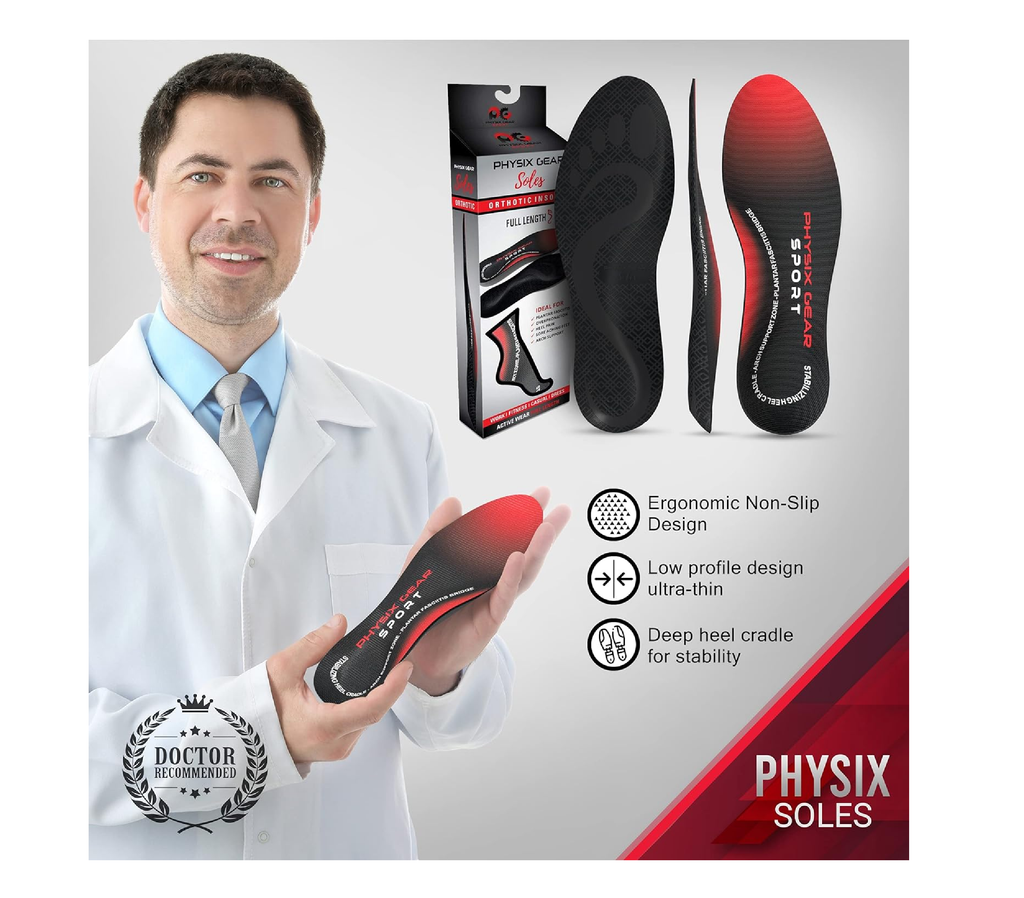 physix gear Physix Gear Orthotic Insoles for Men & Women