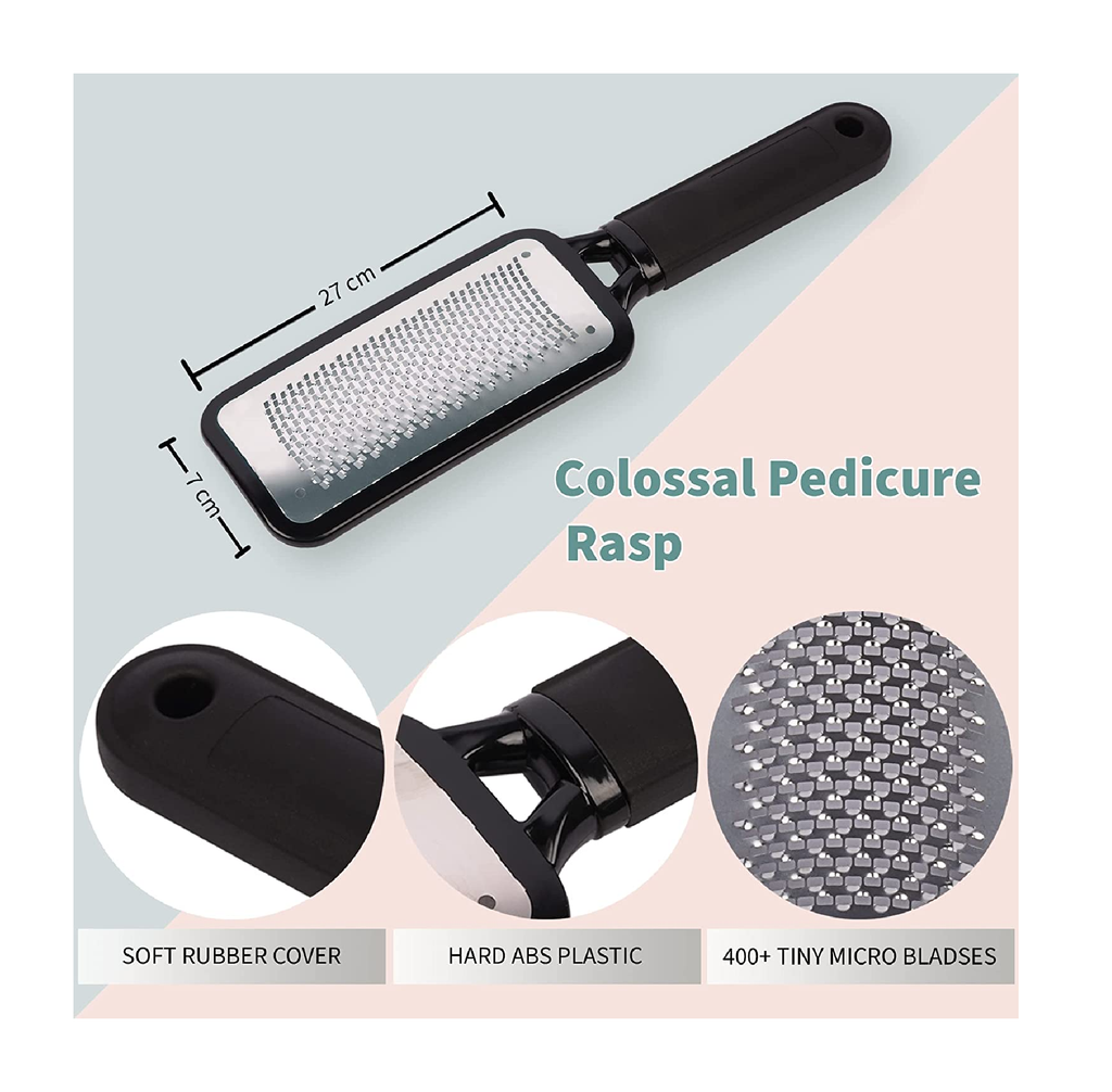 Riorre Professional Foot Scrubber for Hard Skin - Premium 3 in 1 Pedic