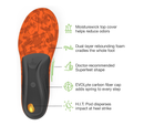 Superfeet Hike Support Insoles - Trim-to-Fit Comfort Carbon Fiber Orthotic Inserts for Hiking Boots or Shoes