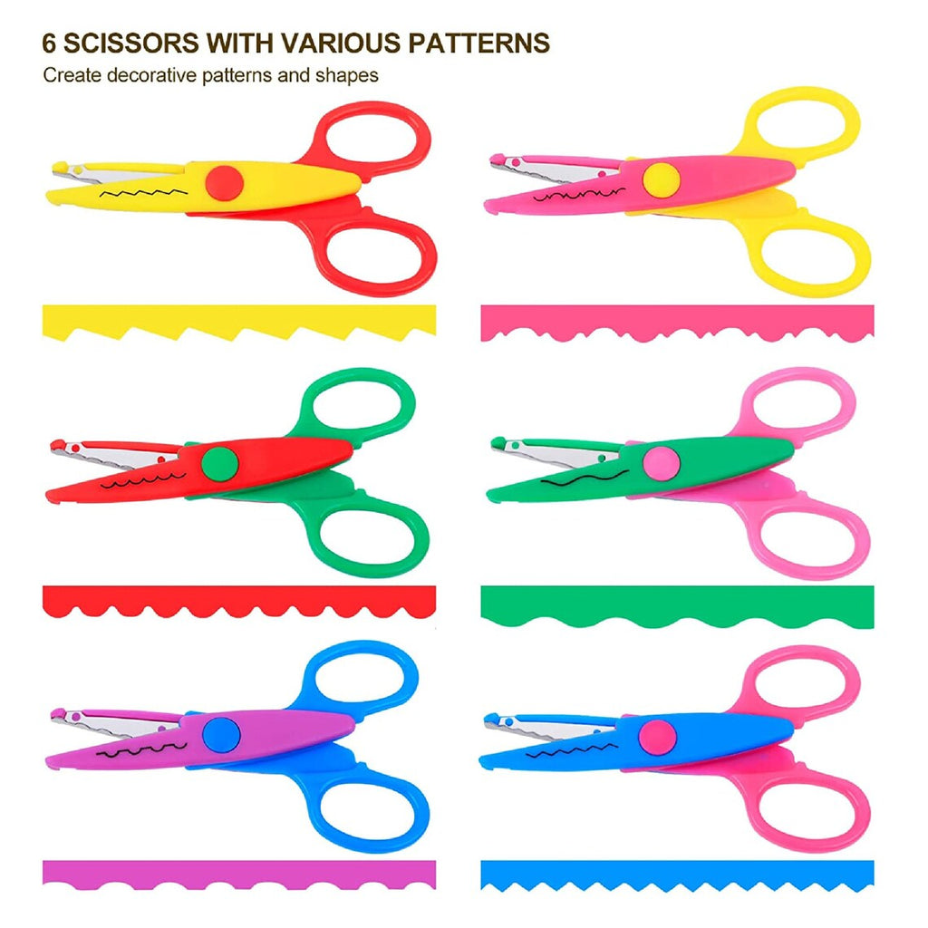 Paper Edge Scissors Set of 6 Different Patterns Craft Scissors for  Teachers, Scrapbooking, Album, Kids, Arts