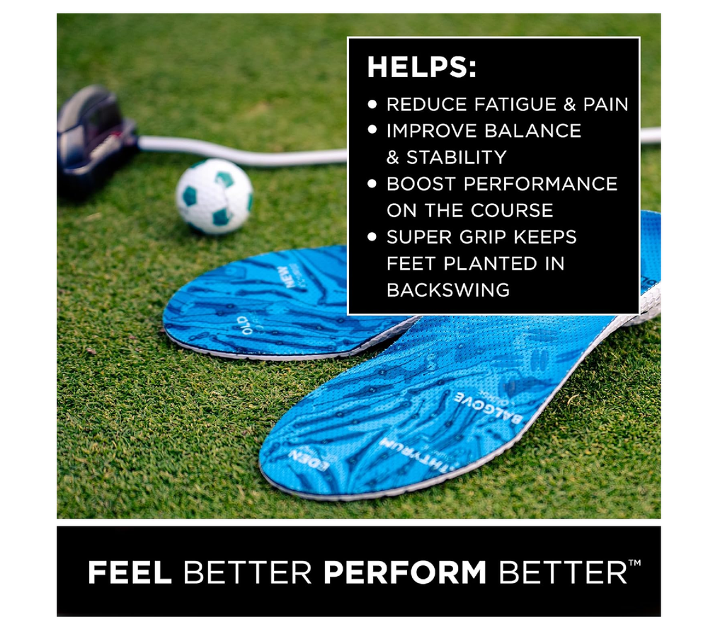 CURREX GolfPro Insoles for Golf Shoes – Arch Support Inserts to Improve Balance, Stability, Comfort Performance,