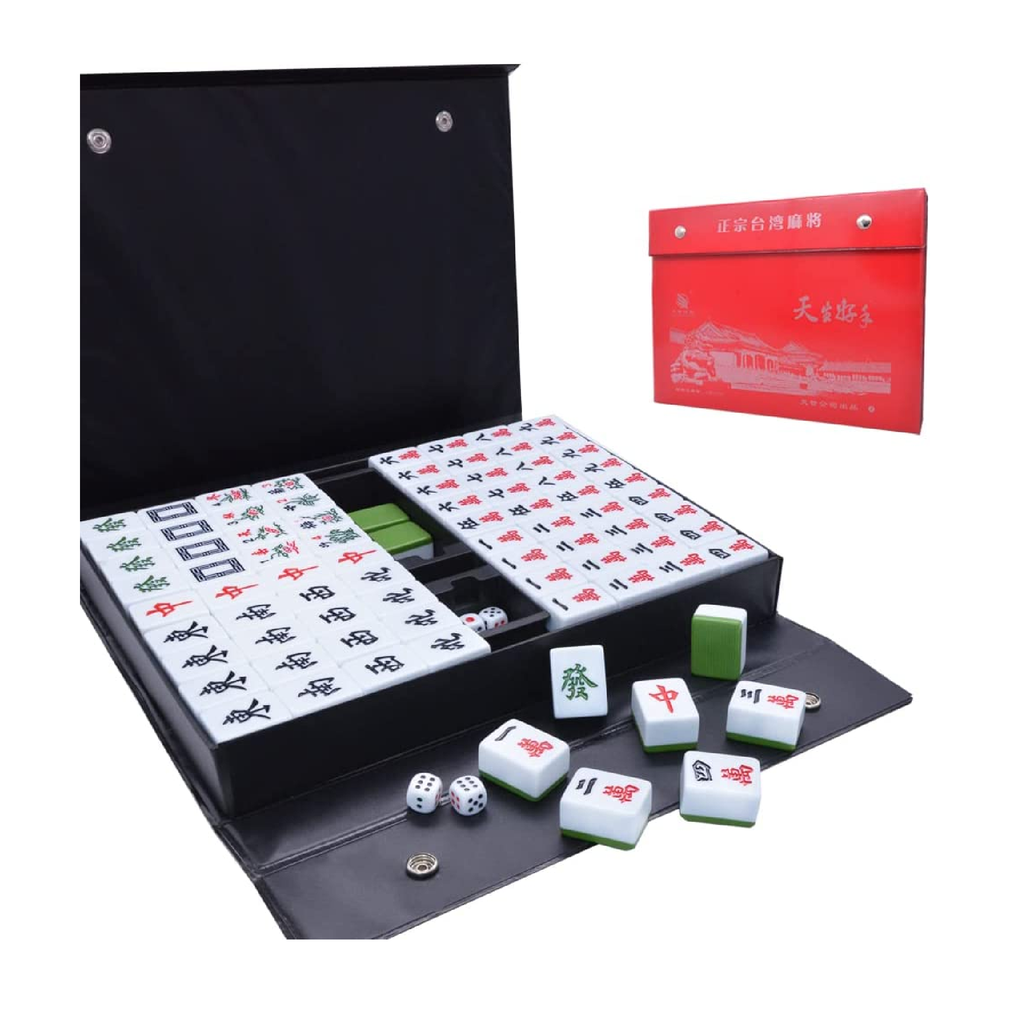 drizzle 34mm Mahjong Set 146 Medium Size Tiles Traditional Chinese Tab