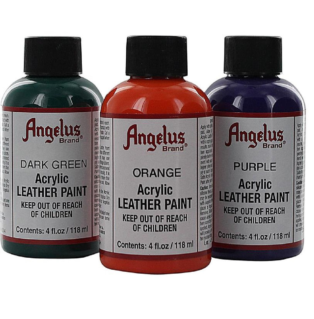 Glow in The Dark Paint, Black Leather Paint, Acrylic Finisher 4oz Each
