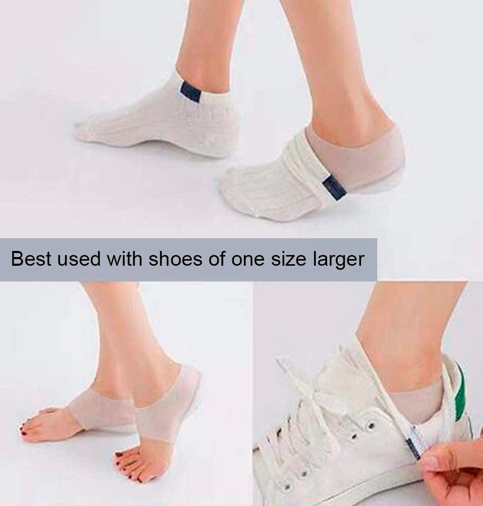 1 Pair Heel Lift Inserts Height Increase Insole Soft Breathable Invisible  Design Sillicone Foot - buy 1 Pair Heel Lift Inserts Height Increase Insole  Soft Breathable Invisible Design Sillicone Foot: prices, reviews