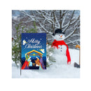 Merry Christmas Garden Flag Nativity Scene Yard House Flag Double Sided Traditional Winter Holiday Scene Flag Rustic Christmas