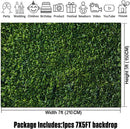 7x5FT Soft Fabric/Polyester Nature Spring 3D Green Leaves Theme Photo Background Wedding Birthday Party
