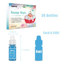 Bath Bomb Soap Dye | 36 Food Grade Concentrated Colors | Skin Safe | Liquid Based Bath Bomb Colorant