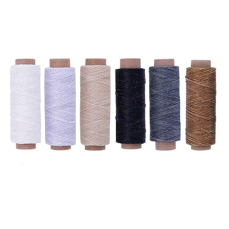 50m/roll 150D 0.8mm Waxed Thread Cord Strap Hand Stitching Thread For