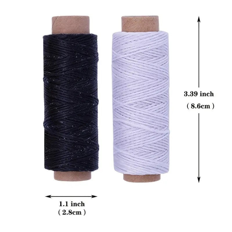 50m/roll 150D 0.8mm Waxed Thread Cord Strap Hand Stitching Thread For