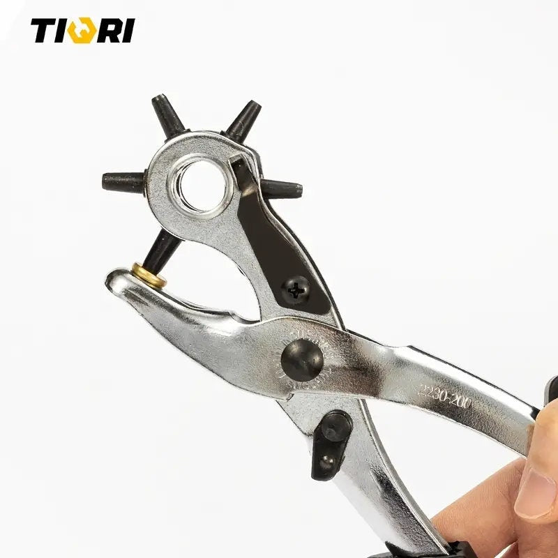 1pc TIQRI Multi-Functional Standard Punch, 6 Round Hole Sizes
