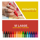 PLAYBEA 18 Colors Giant Crayons For Kids 2-4 Years | Non-Toxic Washable Crayons For Children Ages 4-8