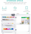 Best Choice Products Folding Sewing Table Multipurpose Craft Station & Side Desk with Compact Desig