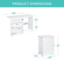 Best Choice Products Folding Sewing Table Multipurpose Craft Station & Side Desk with Compact Desig