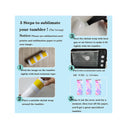 30oz Sublimation Slim Tumbler Set | Stainless Steel Sheets in Bulk with Sublimation Shrink Wrap Films | Color White