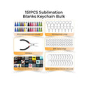 Blank Keychains for Sublimation | 151 Pieces Tassel Rings for Keychain Jump Rings | 30 Round Keychains