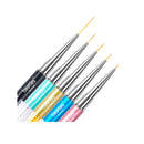 Nail Liner Brushes Set | Diamond Application | Sizes 5/7/9/11/20mm | 5 Units