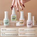 AZUREBEAUTY Dip Powder Liquid Set 15ml/0.5oz | 4+4Pcs Dipping Powder Base Top Coat, Activator, Brush Saver, Nail File Necessary Tools