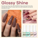 AZUREBEAUTY Dip Powder Liquid Set 15ml/0.5oz | 4+4Pcs Dipping Powder Base Top Coat, Activator, Brush Saver, Nail File Necessary Tools