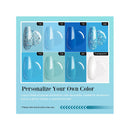 8 Colors Dipping Nail Powder Starter Mermaid Collection | Sky Acrylic Dipping Powder System  | Color Mermaid Blue