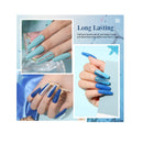 8 Colors Dipping Nail Powder Starter Mermaid Collection | Sky Acrylic Dipping Powder System  | Color Mermaid Blue
