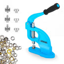 PIKWO Hand Press Heavy Duty Eyelet Grommet Machine Rivet Press Punch Tool Kit with 3 Dies and 900 Pcs Grommets Self Piercing Grommet Maker