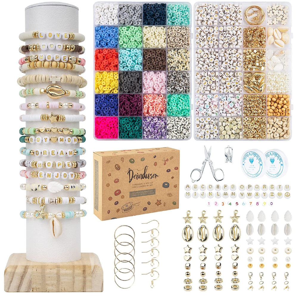 5,100 Heishi Clay Beads  Flat Round Polymer Clay Beads Jewelry Making