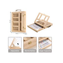 Painting Supplies Set | 49-Piece Watercolor Painting Kit with Adjustable Wooden Easel Box-24 Tubes