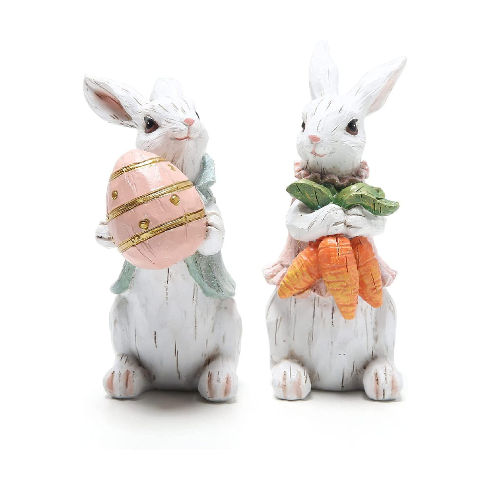 Hodao Easter Bunny Decorations Spring Home Decor Bunny Figurines