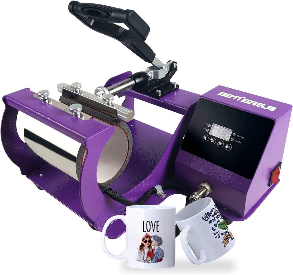 BetterSub Mug Heat Press | Heat Press Machine Cup Heat Transfer Sublimation  11oz | Purple