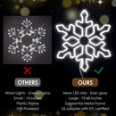 20 Inch Large Outdoor Snowflake Decorations Neon Light | 480 LED Outdoor Lighted Snowflake, Outdoor Christmas Yard Decorations for Christmas