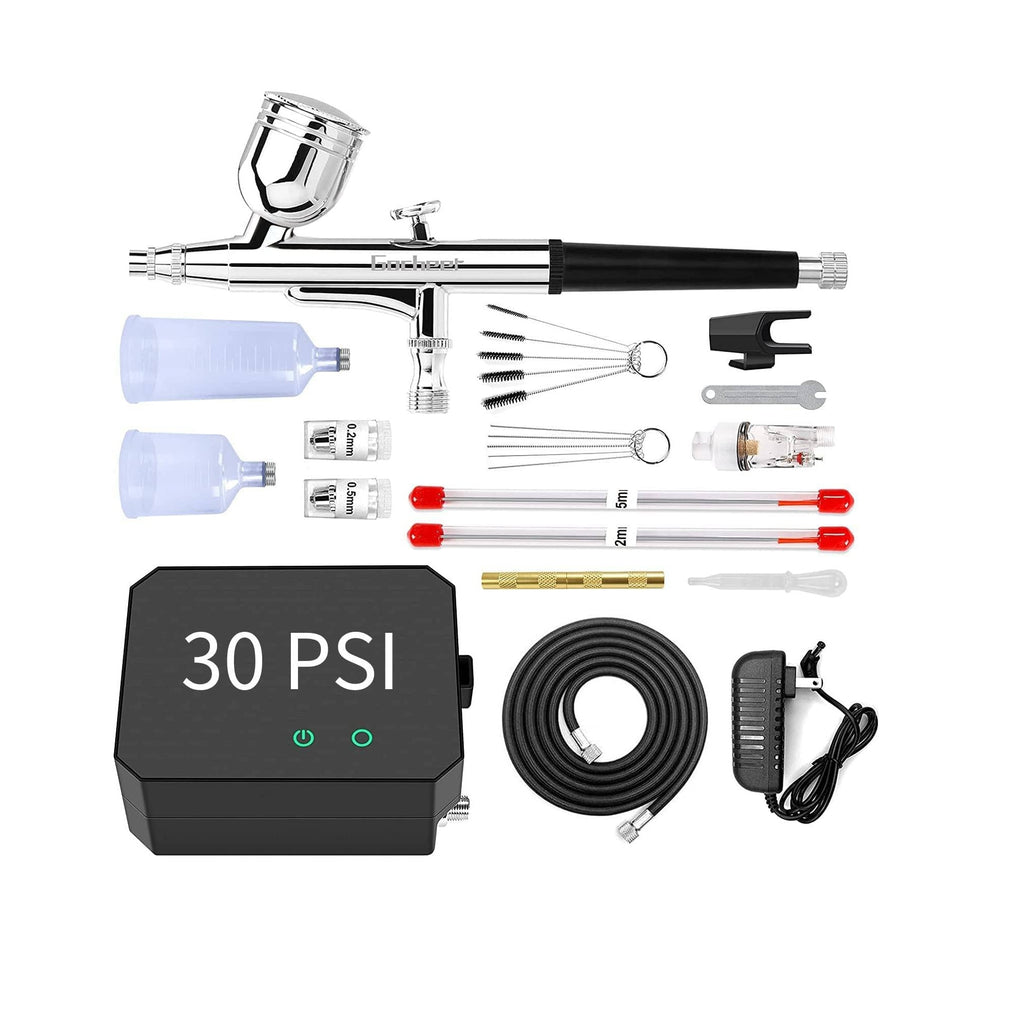 Autolock Upgraded 30PSI Airbrush Kit, Multi-Function Dual-Action