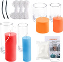 MILIVIXAY Cylinder Candle Mold Set-4PCS Pillar Candle Molds | Plastic Candle Molds for Candle Making-Candle Making Molds