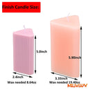MILIVIXAY 2 Striped Triangle Shaped Candle Molds | Candle Molds With Ribbed Pillar For Making Candles