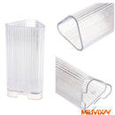 MILIVIXAY 2 Striped Triangle Shaped Candle Molds | Candle Molds With Ribbed Pillar For Making Candles