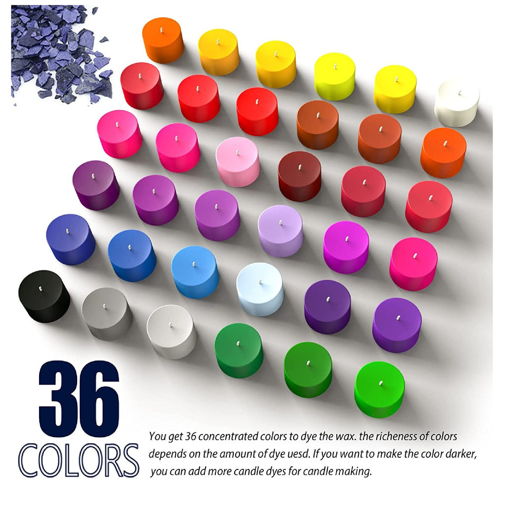 EricX Light Candle Color Dye 36 Colors Wax Dye For Candle Making
