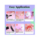 Beetles Gel Polish 2 in 1 Nail Glue and Base Gel Kit for Acrylic Nails 2PCS 15ML | Nail Art Supplies