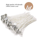 EricX Light 100 6 Inch Pre-Waxed Cotton Candle Wicks for Candle Making | DIY Candles