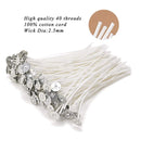 EricX Light 100 6 Inch Pre-Waxed Cotton Candle Wicks for Candle Making | DIY Candles