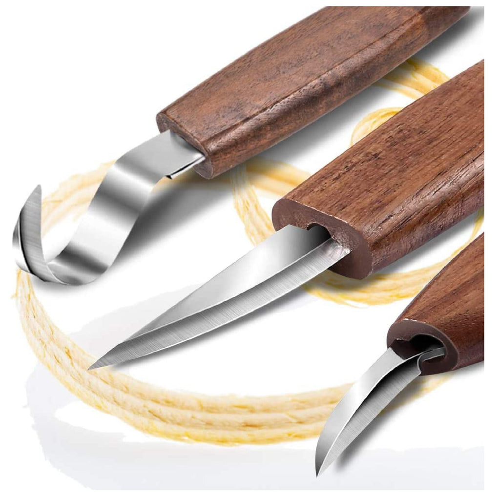 WAYCOM 12-Piece Wood Carving Tool Set: Hook Carving Knife, Gloves