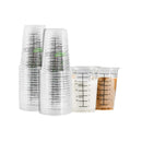 Disposable Measuring Cups for Resin | 20-Pack 8 oz Clear Plastic Measuring Cups for Epoxy Resin