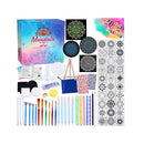 Catcrafter 71 PCS Mandala Dotting Tools Art Supplies | Rock Dot Stencils for Painting Tool Set Craft Kits with Tray Brush Zipper